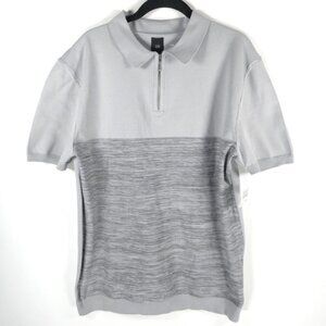 NWT‎ RIVER ISLAND 1/4 Zip Knit Polo Shirt Size XL